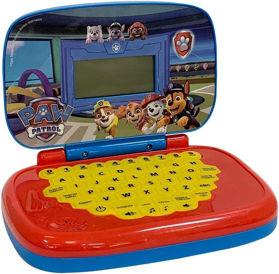 Laptop Infantil, Patrulha Canina, Brinquedo Educativo - Bilíngue