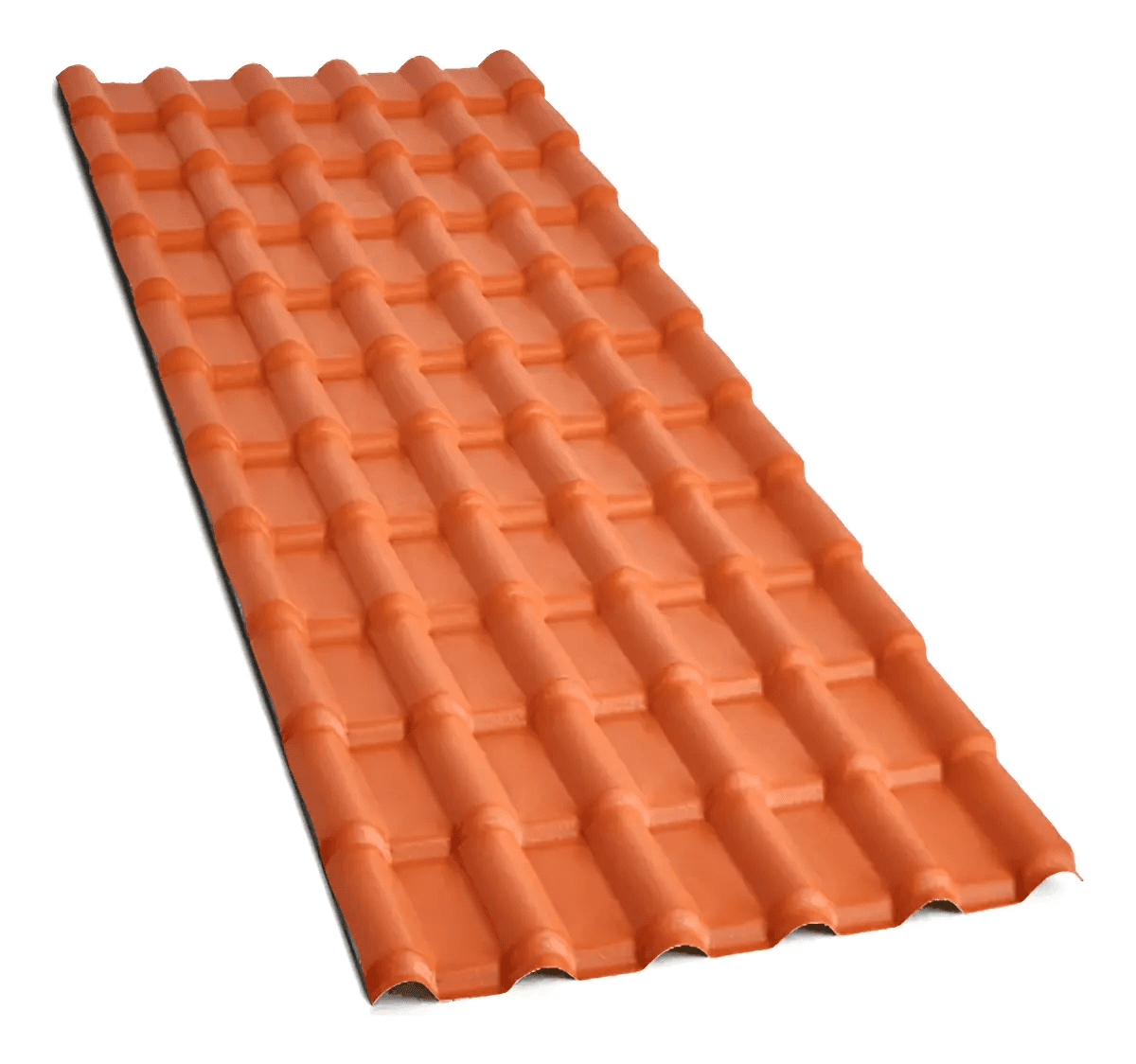 Telha Pvc Plan Precon de PVC Cerâmica 3,30m x 88cm Laranja